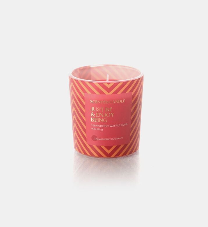 Home Deco and More Strawberry Waffle Scented Candle-in-glass, Packshot View