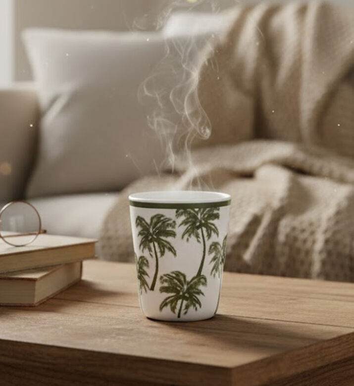 Excellent Houseware Melamine Palm-print Matt-finish Mug, Packshot View