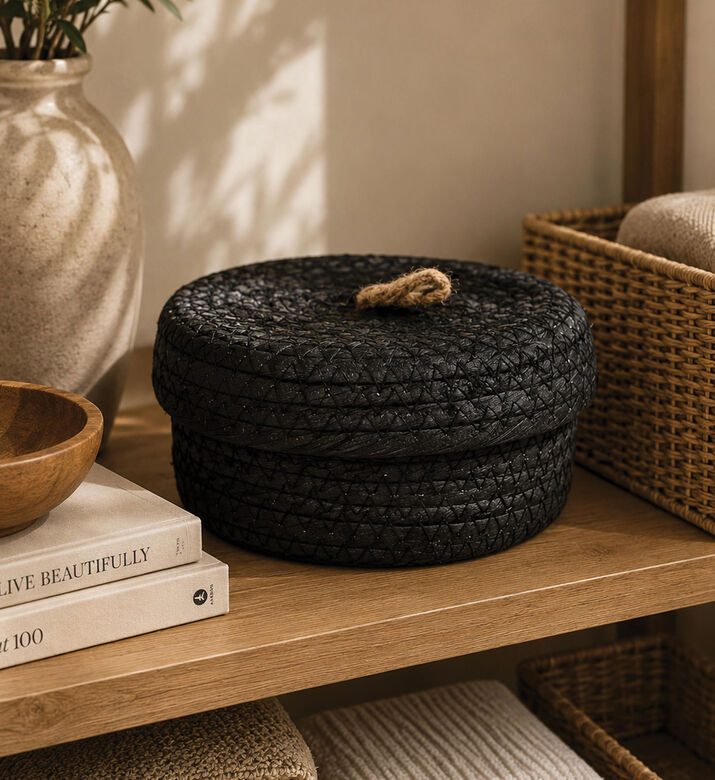 Home and Styling Paper Storage Lid Baskets, Packshot View