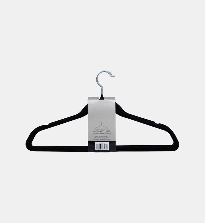 Home Deco and More Velvet Shirt Hangers 5-piece Set, Packshot View