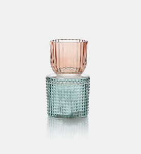 Glass Contrasted Bottom Tealight Holder