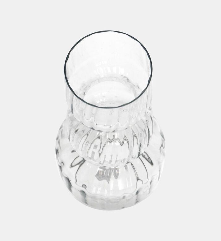 Kersten Three-layer Clear Glass Vase, Transparent, 14x14x31-cm, Packshot View