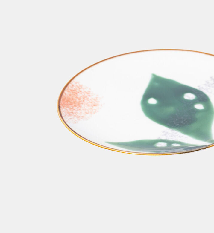 Home Deco and More Coupe Leaf Print Porcelain Plate 4-piece Set - 20.32 Cm, Packshot View