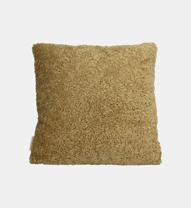 Kersten Square Teddy Filled And Vaccumed Cushion, Brown, Packshot View