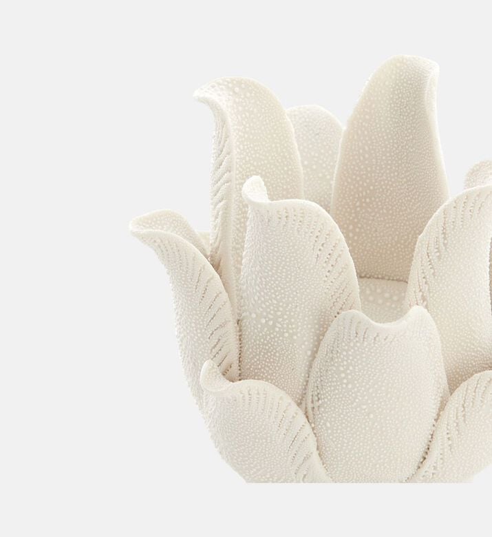 Light and Living Krana Lotus Tealight, Cream, 14x8.5-cm, Packshot View