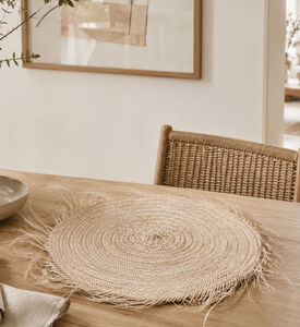 Chabi Chic Palm Leaf Fringe Decorative Plate 80 Cm, Packshot View