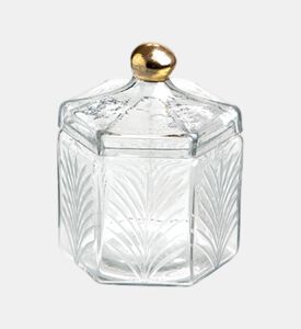 Bruco Barattolo Esagonale Vetro, Clear, 13x16-cm, Packshot View