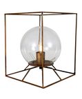 Iron Gold Cube Globe Table Lamp