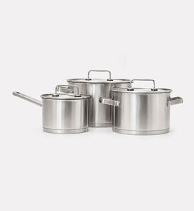 Home Deco and More Silicone-rimmed 6-piece Cookware Set, Packshot View