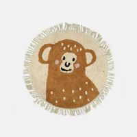 Children Lion-print Round Rug