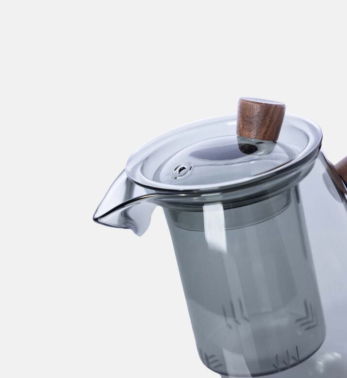 Wooden Handle Tea Pot - 17x11x13.5 Cm