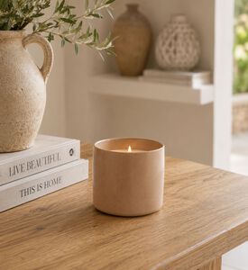 Home Deco and More Porcelain Cylindrical Flower Pot, Gold, S, Packshot View