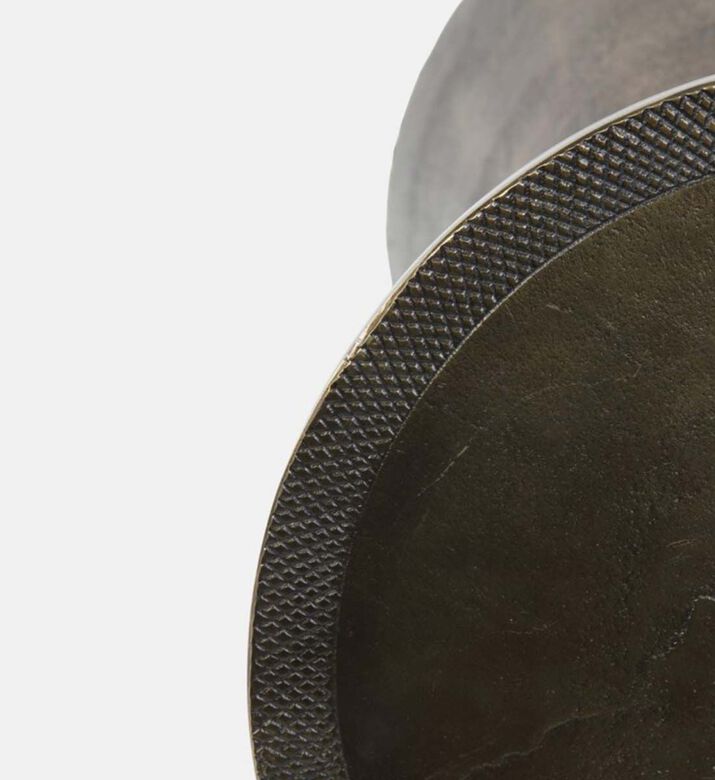 Light and Living Pajsa Metal Bronze Finish Side Table, Packshot View