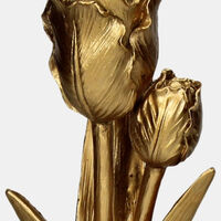 Tulip Polyresin Candle Stick - 11 X 9 X 27.5 Cm