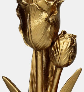 Tulip Polyresin Candle Stick - 11 X 9 X 27.5 Cm