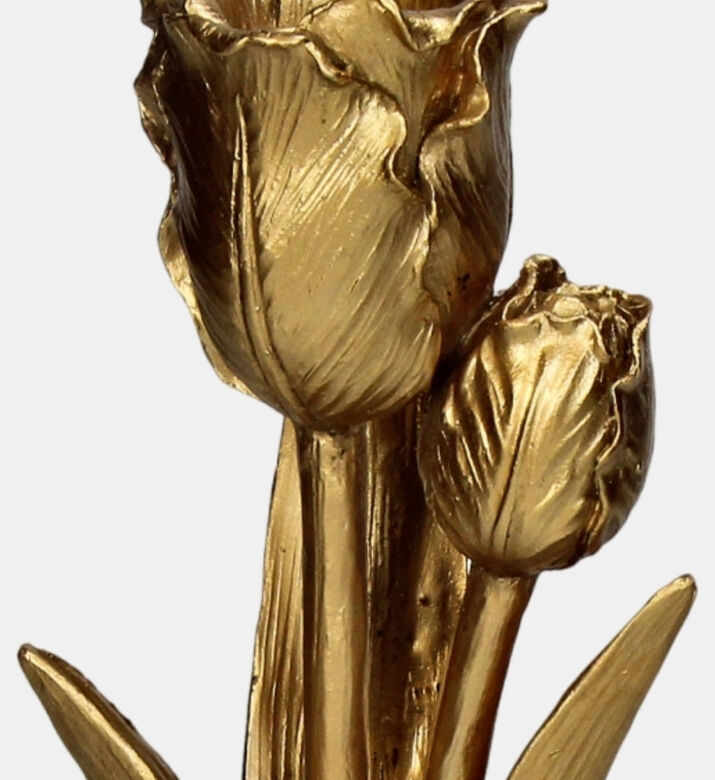 Tulip Polyresin Candle Stick - 11 X 9 X 27.5 Cm