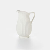 Porcelain Ribbed Handled Vase