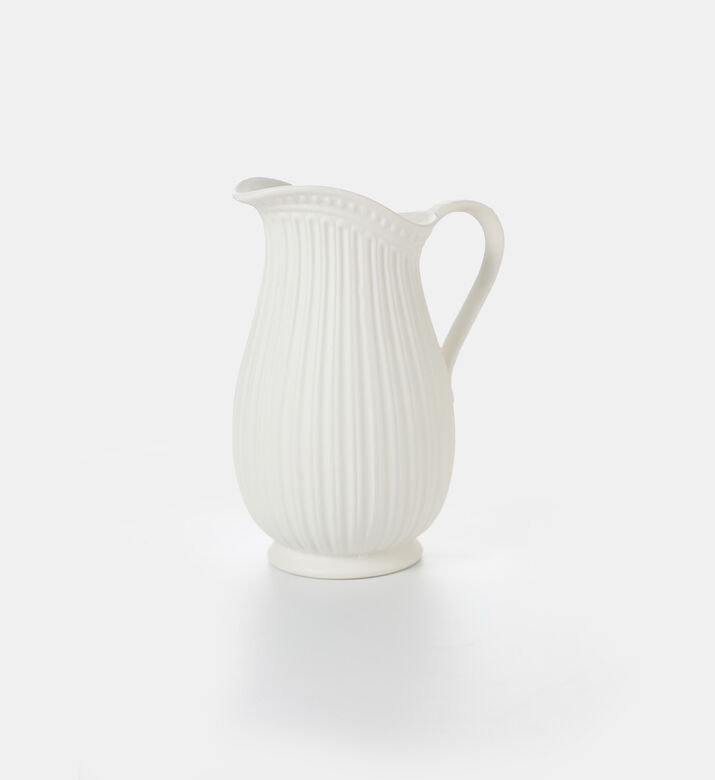 Porcelain Ribbed Handled Vase
