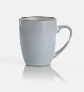 Ceramic Black Trim Handled Mug