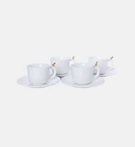Bird Coll 4-piece Tea Cup Saucer Set