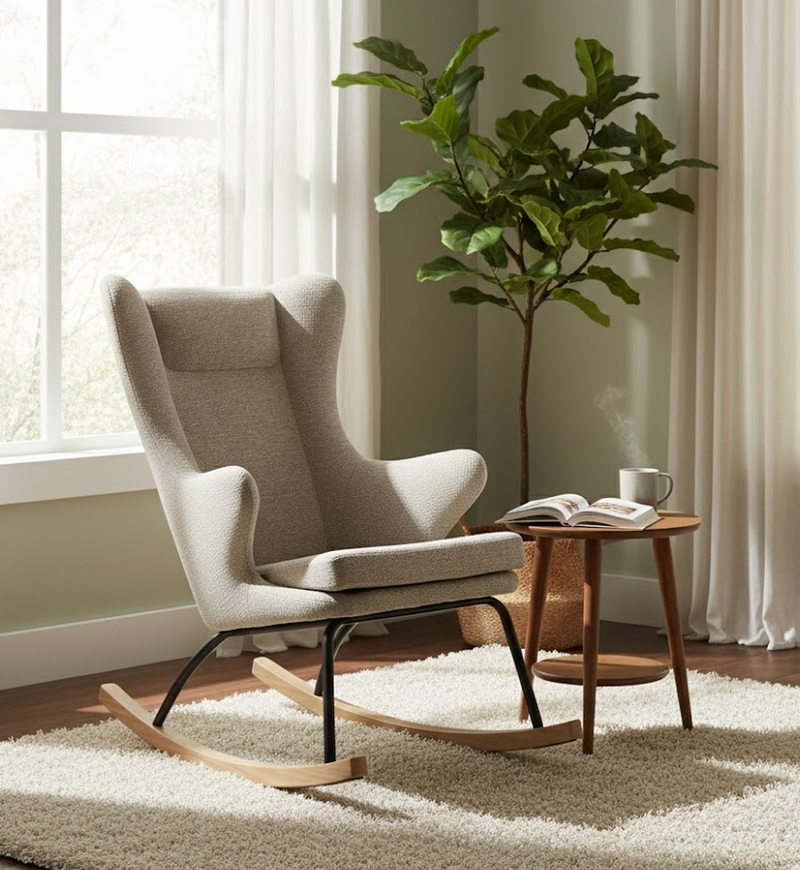 Dolly Ash Wood Steel Rocking Chair