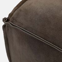 Elmer Suede Leather Square Pouf