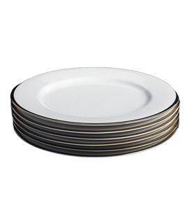 Gold-rimmed Dinner Plates 6-piece Set - 27 Cm