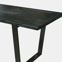 Fishbone Hoop Legs Wooden Dining Table