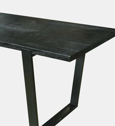 Fishbone Hoop Legs Wooden Dining Table