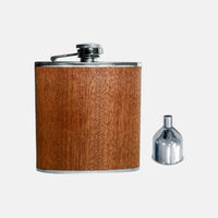 Wooden Funnel Flask 2-piece Set