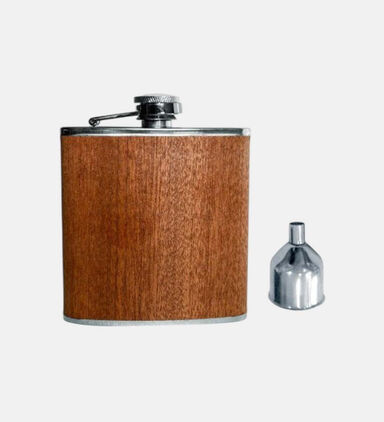 Wooden Funnel Flask 2-piece Set