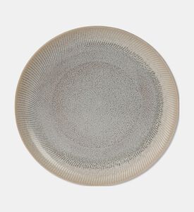 Home Deco and More Shallow Grey Serving Dish, Brown, 22-cm, Packshot View