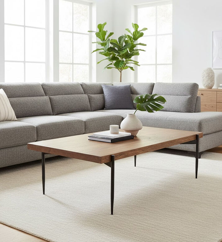 Home Deco and More Forge Country Finish Top Coffee Table, Packshot View