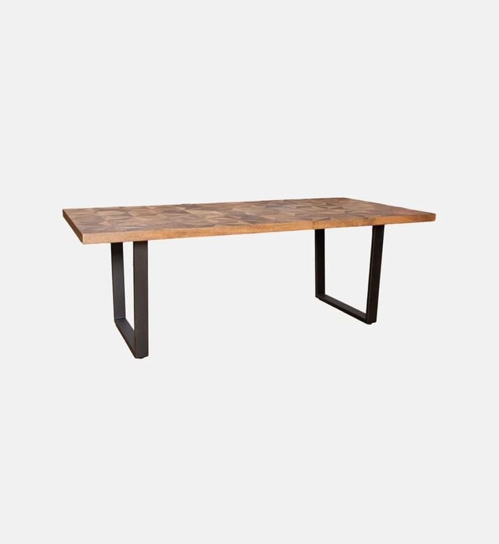 Home Deco and More Victory Wood Dinning Table, Brown, 270x104x76-cm, Packshot View