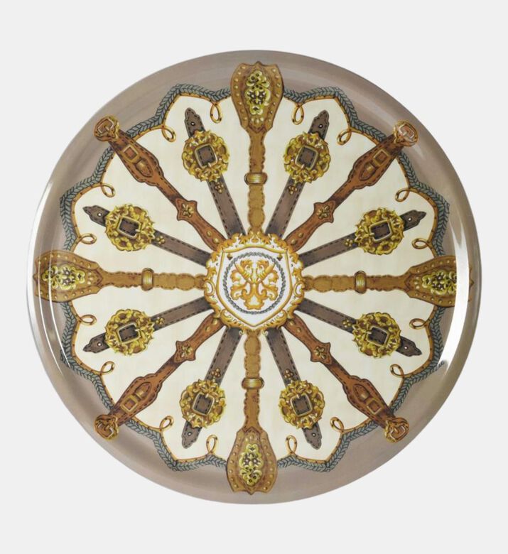 Round Wagon Wheel Serving Tray 40 Cm