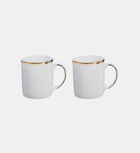 Home Deco and More Gold-rimmed Porcelain Mug, Packshot View