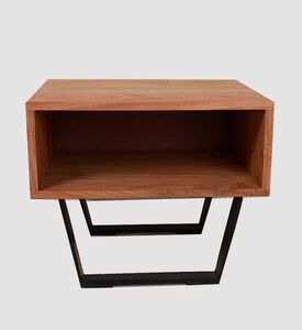 Home Deco and More Acacia Wood Bedside Table, Packshot View