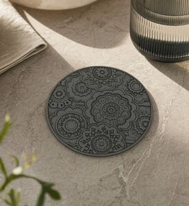 Images D'Orient Urban 03 Pepper Gray Coaster, Model View