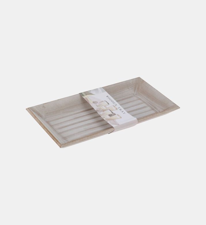 Home Deco and More Wooden Rectangular-shape Tray, Packshot View