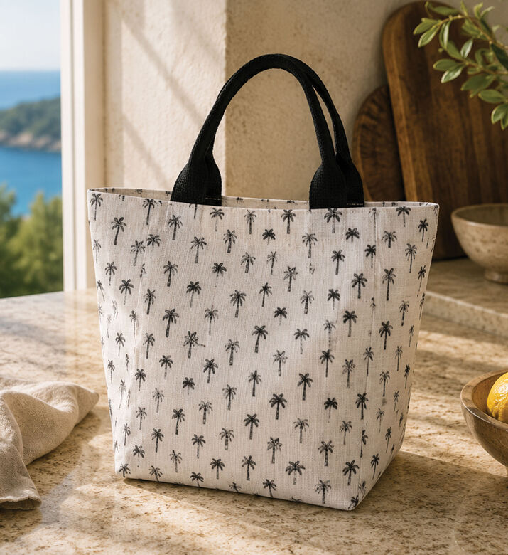Home Deco and More Palm Tree-print Lunch Cooler Bag, Packshot View