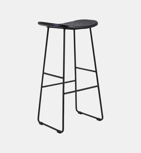 Light and Living Tripas Wood Matt Stool, Packshot View