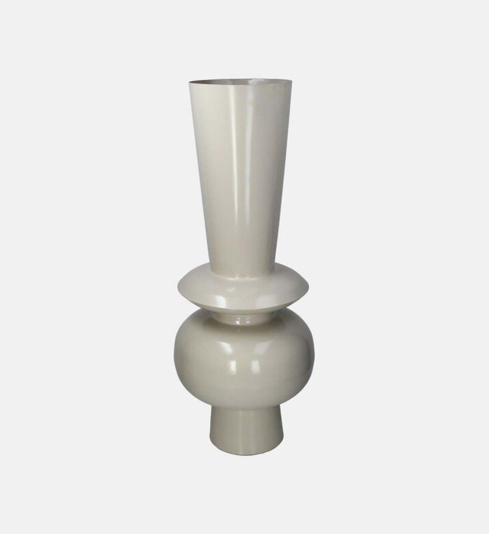 Kersten Iron Layered Circles Vase, Ivory, 65-cm, Packshot View