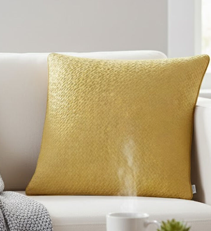 Alexandre Turpault Palac Case Embroidered Filled And Vaccumed Cushion, Gold, 65x65-cm, Packshot View Alexandre Turpault Palac Case Embroidered Filled And Vaccumed Cushion, Gold, 65x65-cm, Packshot View