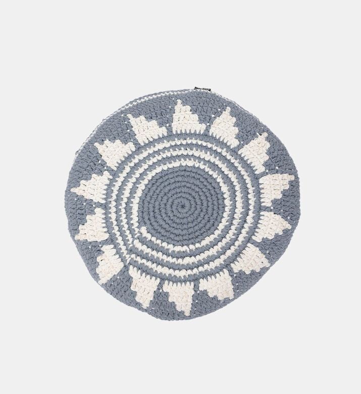 Home Deco and More Sol Cotton Round Filled And Vaccumed Cushion, Blue, Packshot View