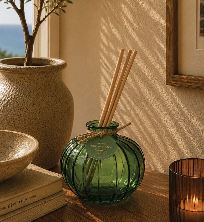 Home Deco and More Glass Pumpkin Diffuser, Packshot View