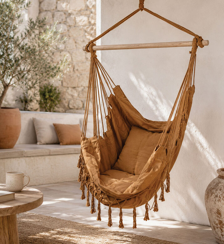 Home Deco and More Hammock Bag Chair, Brown, Packshot View