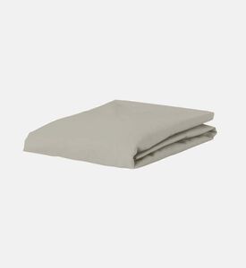 Home Deco and More Cotton Satin Bed Fitted Sheet, Grey, 120x200-cm, Packshot View