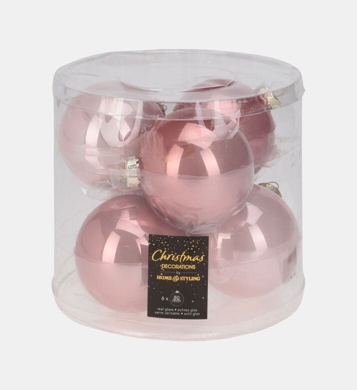 Home Deco and More Christmas Glass Balls 6-piece Set, Packshot View