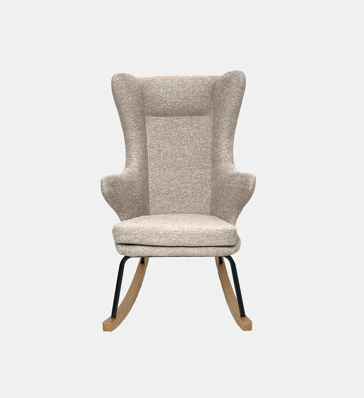 Home Deco and More Dolly Ash Wood Steel Rocking Chair, Beige, Packshot View