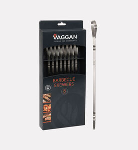 Home Deco and More Stainless Steel 8-piece Bbq Skewer Set, Packshot View